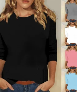 Casual Cotton T-Shirt for Daily Wear, Wrinkle-Free, Soft, Unisex - Model: 739897590078