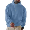 Casual Hoodie for Autumn with Button Decoration for Men - Model: 738729800571