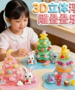 Alternative view of 3D Embossed Sticker Stacking Toy for Children 4-14 Home Fun - Model: 1049119682677