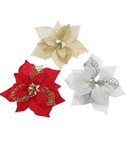 Artificial Christmas Flower Ornament for Tree Decor - Model: 1055593449908