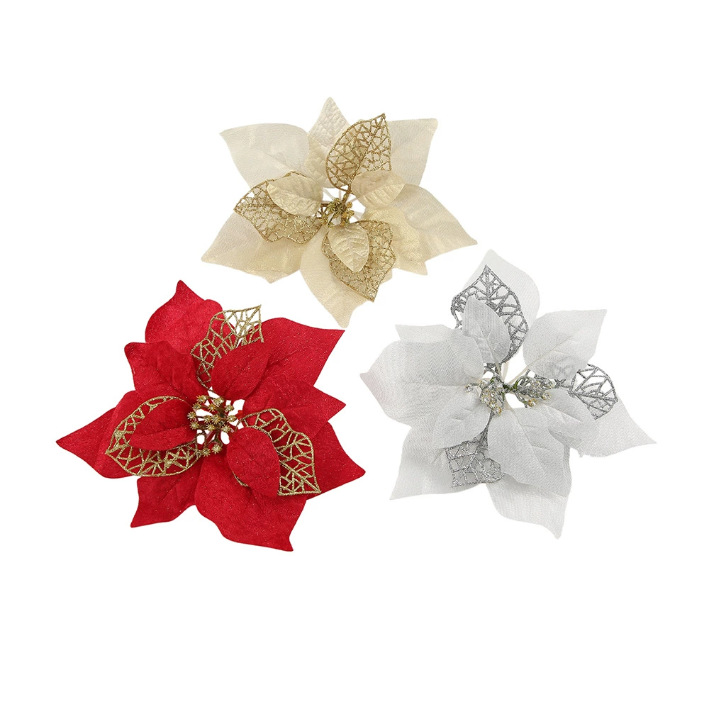 Artificial Christmas Flower Ornament for Tree Decor - Model: 1055593449908