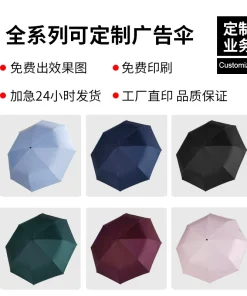 Alternative view of Fully Automatic Umbrella for Rain and Sun with Custom Logo for Business Gifts - Model: 668123075626