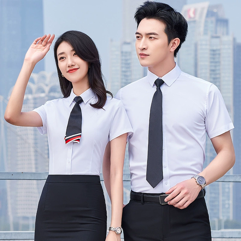 Short Sleeve Shirt for Work Interview Business Casual Summer Breathable - Model: 1040584213509 - 图片 6