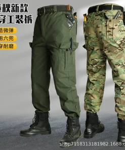 Outdoor Tactical Pants with Large Pockets for Work and Hiking - Model: 972983159364