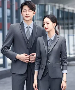 Alternative view of Work Commuter Suit Set for Men and Women Autumn Long-Sleeve - Model: 739333830361