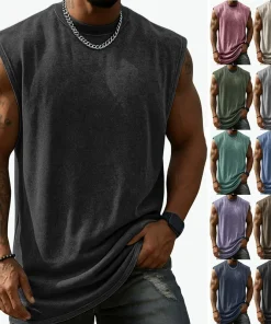 Breathable Cotton Vest for Summer Urban Streetwear - Model: 1024897842797