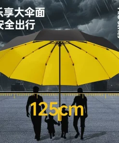 Alternative view of Fully Automatic Umbrella for Rain and Sun with Black Coating - Model: 1057749048939