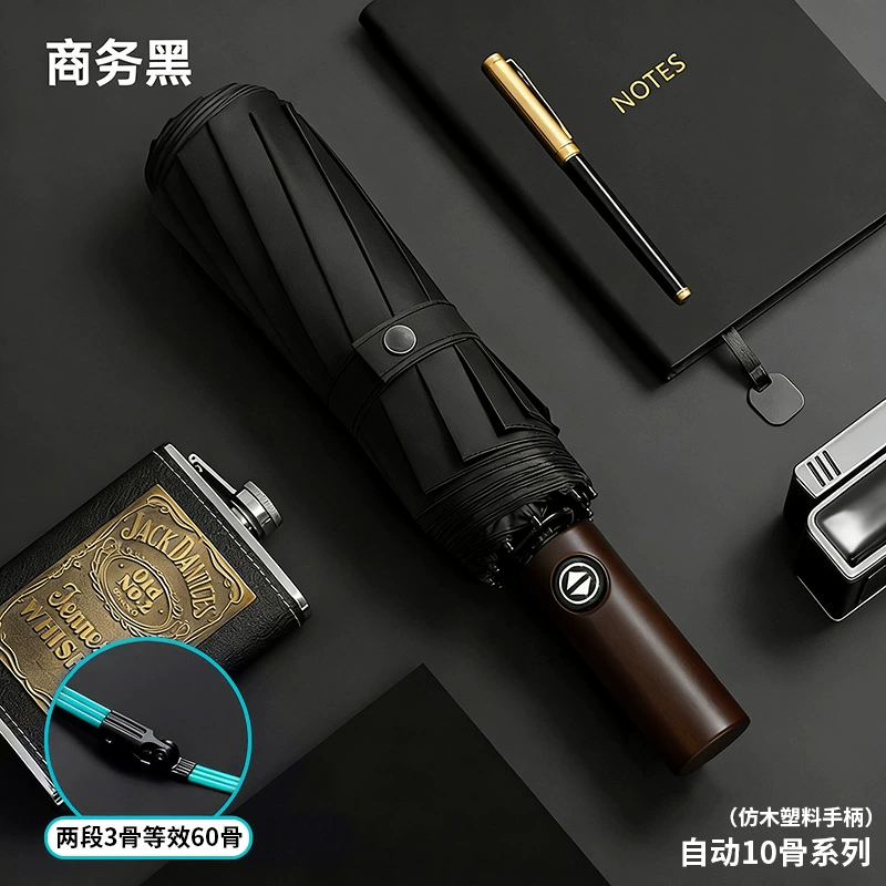 Fully Automatic Umbrella for Rain and Sun with Black Coating - Model: 1057749048939 - 图片 10