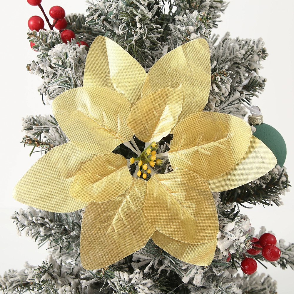 Christmas Tree Decoration Poinsettia Cloth Flower for Holiday - Model: 1056527764036 - 图片 3