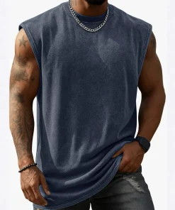Alternative view of Breathable Cotton Vest for Summer Urban Streetwear - Model: 1024897842797