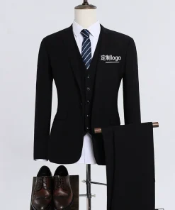 Men's Slim Fit Suit Set for Work Groomsmen Business Formal Wear - Model: 1066920300531