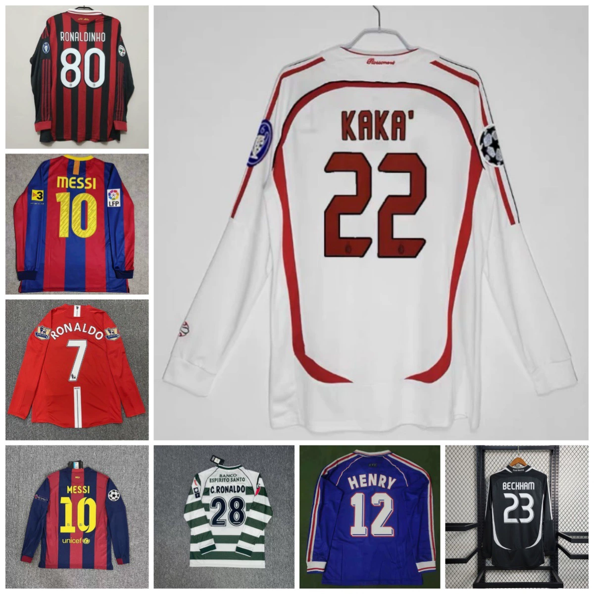 Retro Football Jersey for Match Day with Real Madrid Barcelona Man Utd - Model: 1002384722687