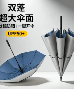 UV Protection Golf Umbrella for Rain and Sun with Double Canopy - Model: 1012020685985