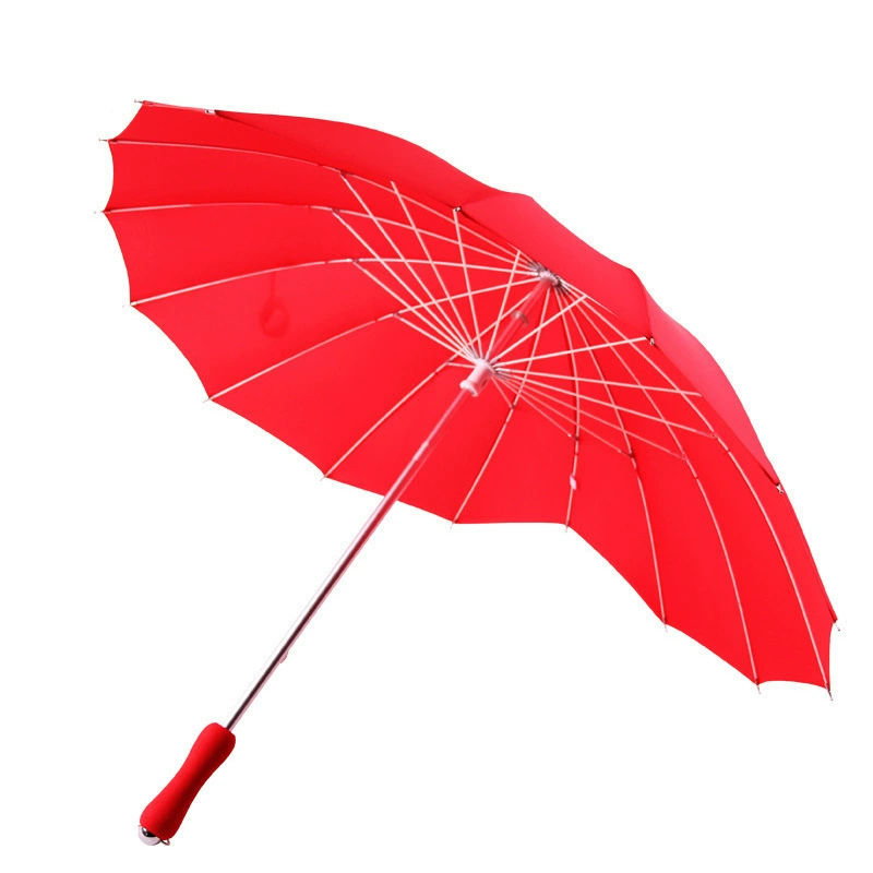 Wedding Red Umbrella for Bride with Heart Shape - Model: 1009488366510 - 图片 5