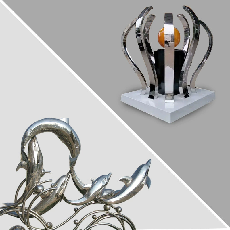 Large Stainless Steel Sculpture Custom Garden Landscape - Model: 734235680013 - 图片 3