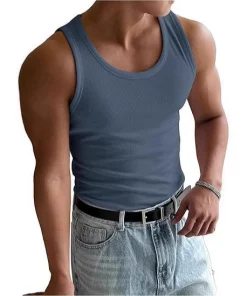 Men's Breathable Workout Vest for Summer Sports Gym Running - Model: 921445109509