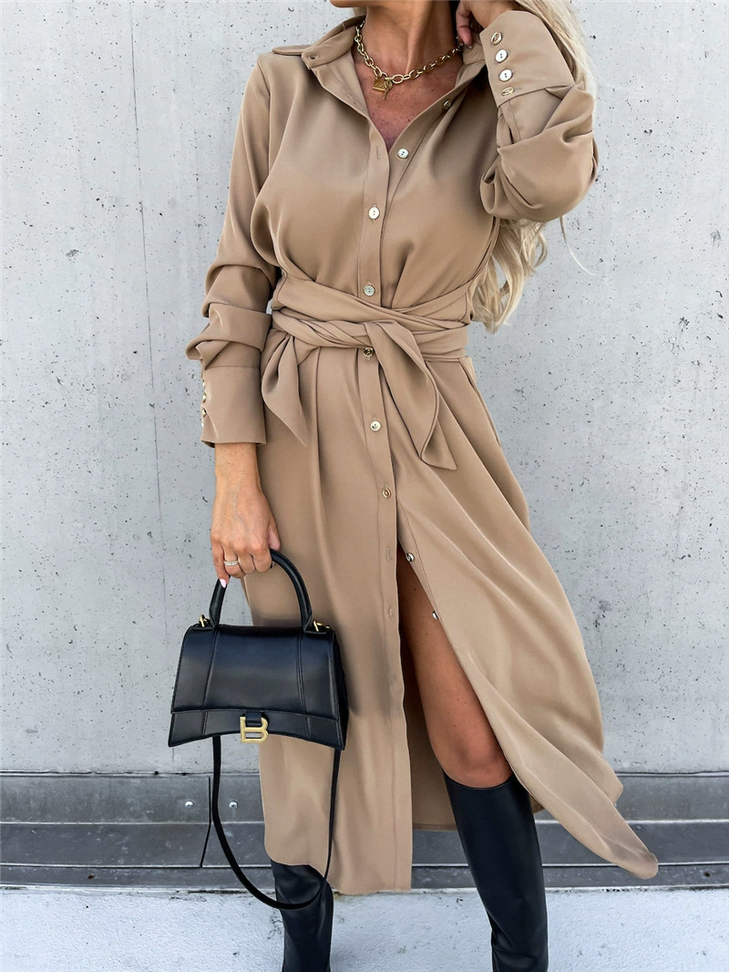 Elegant Casual Long Skirt Cardigan for Commute, Extra Large Swing, Mid Waist - Model: 682230631803 - 图片 6