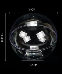 Alternative view of Openable Acrylic Ball for Cake Mousse and Christmas Gift Hollow Decoration - Model: 668628628144