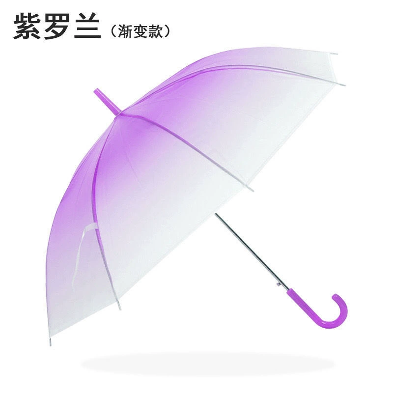 Gradient Transparent Umbrella for Rainy Day with Custom Logo - Model: 728191830697 - 图片 7