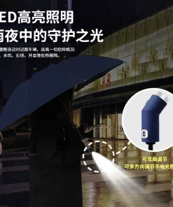 Alternative view of Automatic Folding Umbrella for Business Gifts with Leather Case - Model: 670191751942