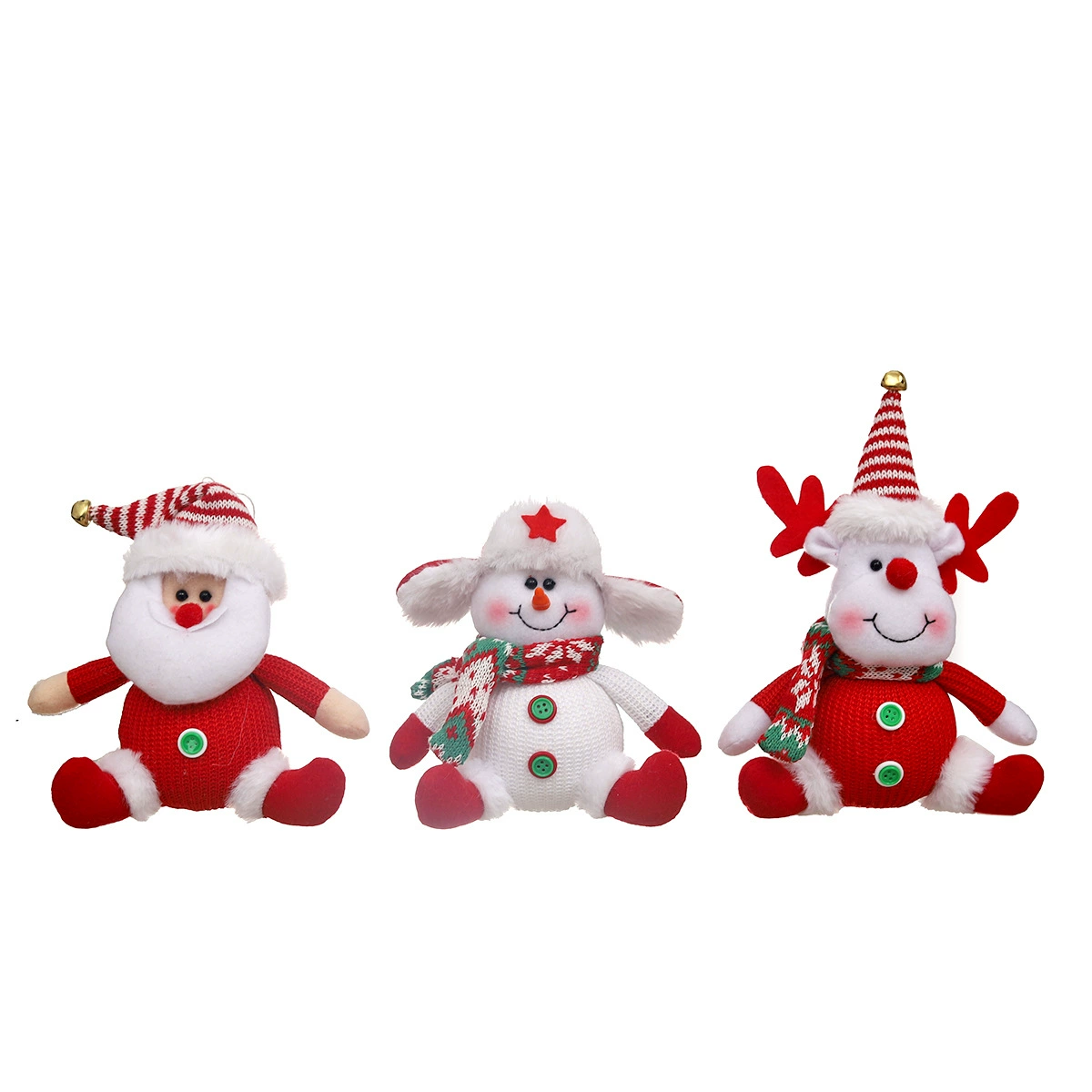 Christmas Tree Decorations with Cloth Old Man Snowman Reindeer Dolls - Model: 728514615974 - 图片 5