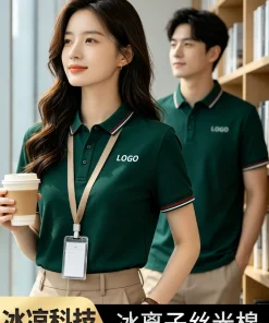 Alternative view of Custom Logo Work Polo Shirt for Corporate Uniforms with Embroidery Printing - Model: 696827594889