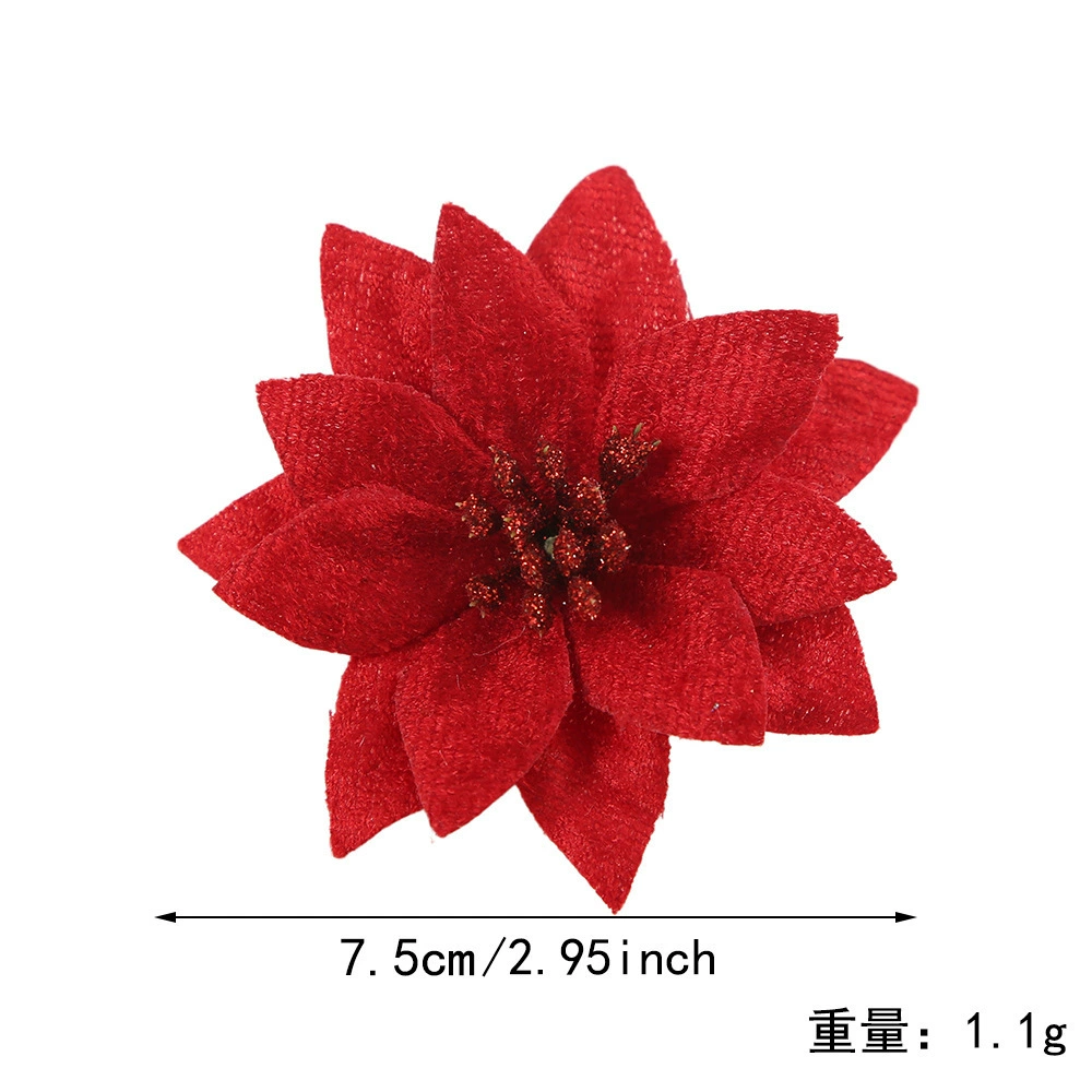Christmas Tree Wreath Decor with 7CM Mesh Flowers - Model: 1056531088068 - 图片 5