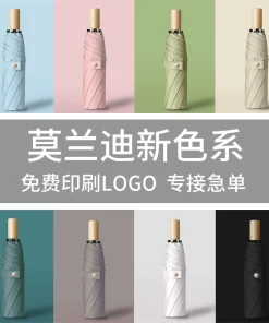 Alternative view of Three-Fold Umbrella for Rain or Shine with UV Protection - Model: 693916346625