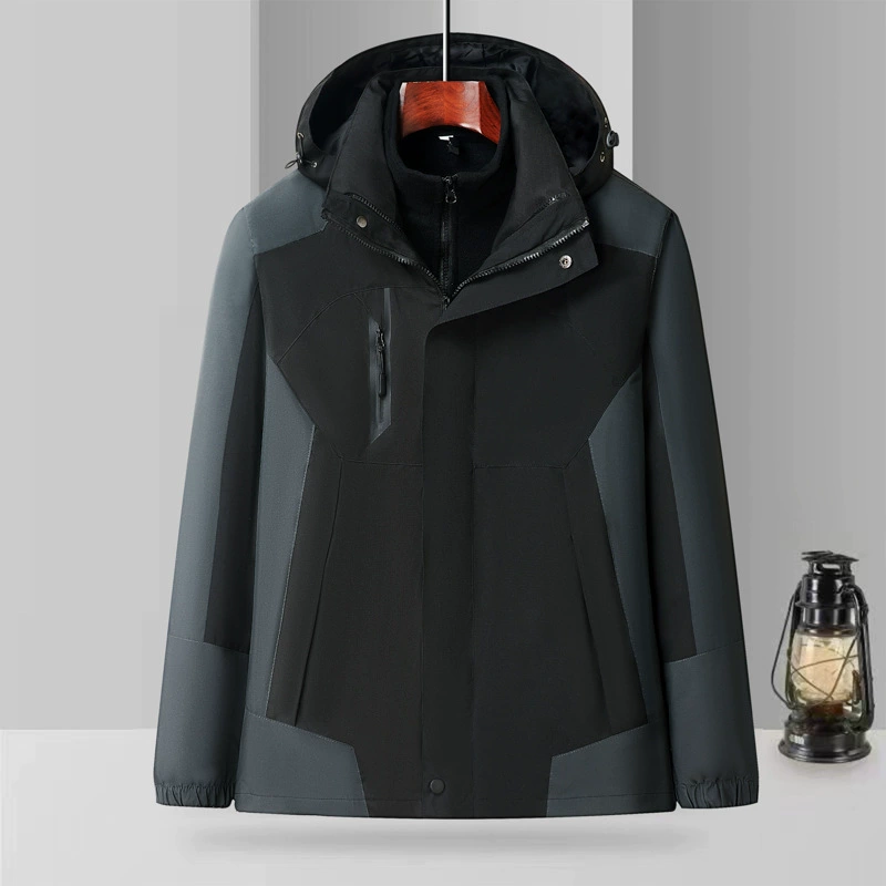 Windproof Waterproof 3-in-1 Jacket for Mountaineering with Fleece Liner - Model: 976404844655 - 图片 8