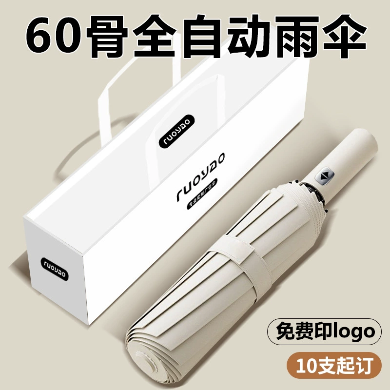 Semi-Automatic Umbrella for Rain and Sun with Custom Logo - Model: 735459368040 - 图片 2