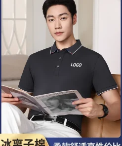 Alternative view of Custom Logo Polo Shirt for Workwear with Antibacterial Ice Silk Fabric - Model: 953029136644