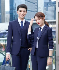 Alternative view of Men's Slim Fit Suit Set for Work Groomsmen Business Formal Wear - Model: 1066920300531