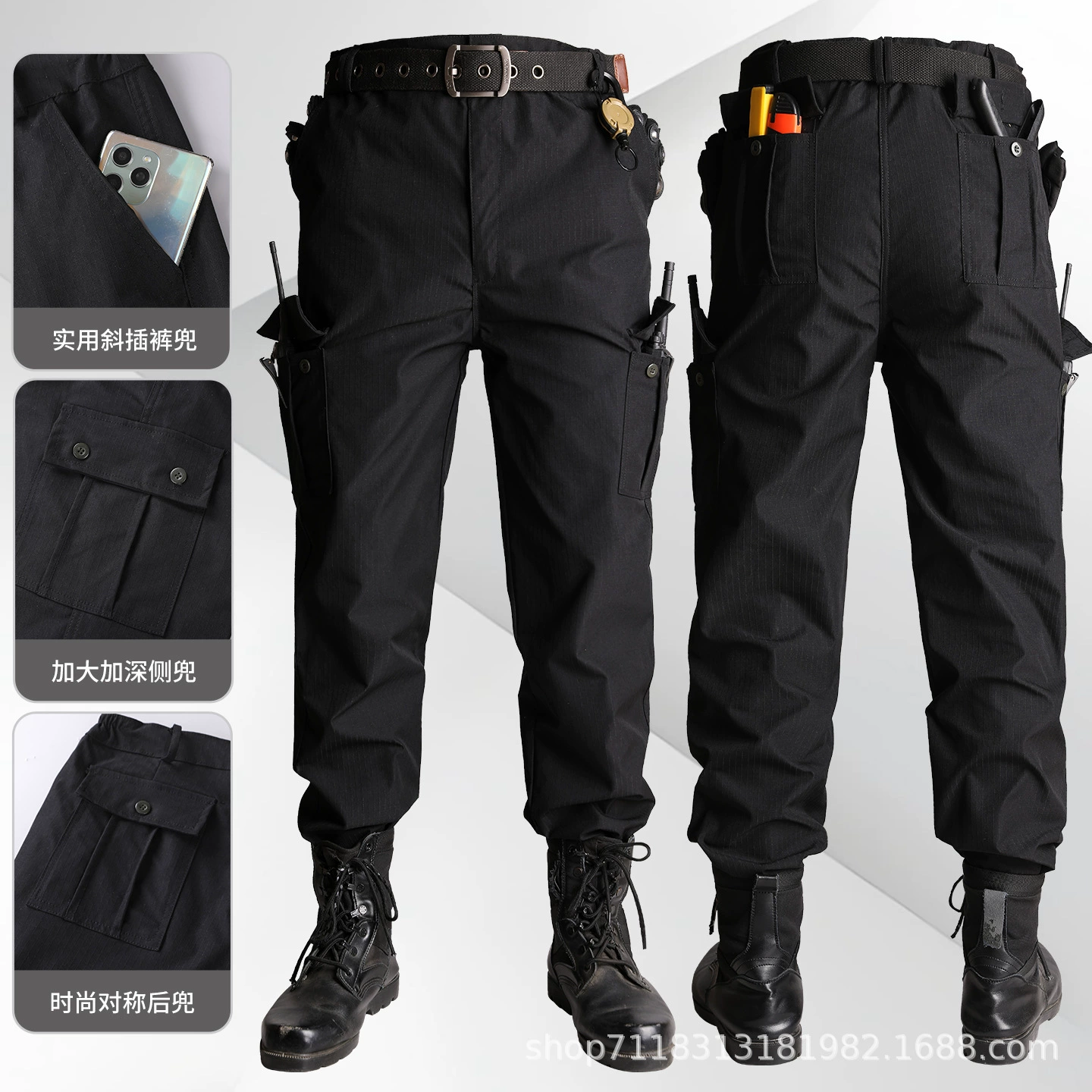 Outdoor Tactical Pants with Large Pockets for Work and Hiking - Model: 972983159364 - 图片 5