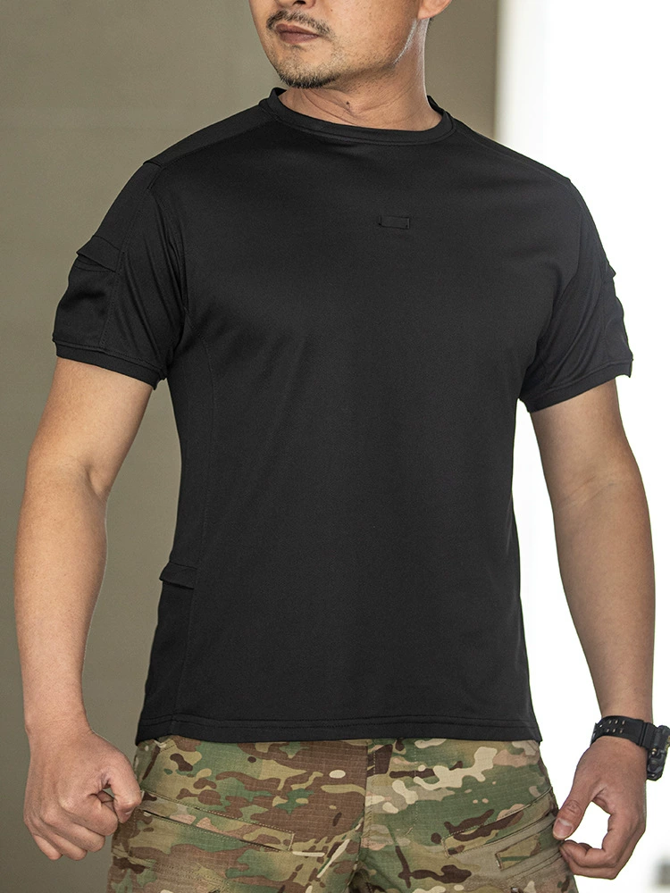 Quick-Dry Round Neck T-Shirt for Men's Summer Tactical Outdoor Training - Model: 713764271400 - 图片 5