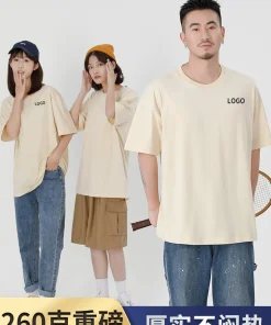 Alternative view of Custom Logo T-Shirt for Team Uniforms with 260g Cotton Fabric - Model: 1030900013225