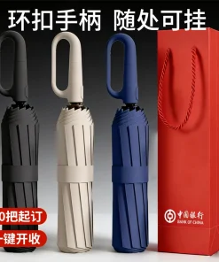 Portable Ring Buckle Umbrella for Rain or Shine with Custom Logo - Model: 1051654700601