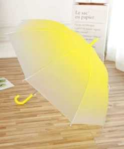 Gradient Transparent Umbrella for Rainy Day with Custom Logo - Model: 728191830697