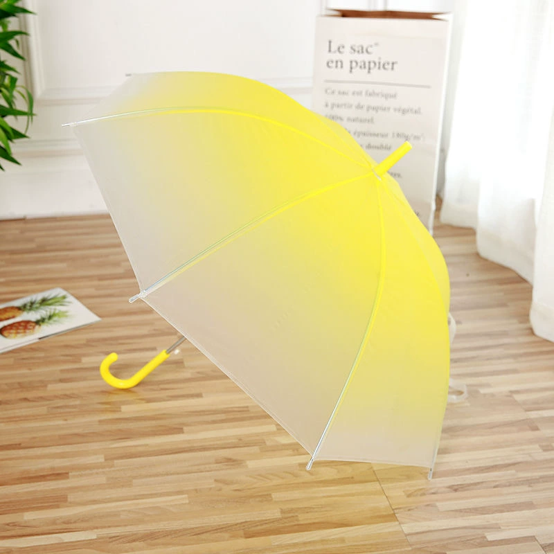 Gradient Transparent Umbrella for Rainy Day with Custom Logo - Model: 728191830697
