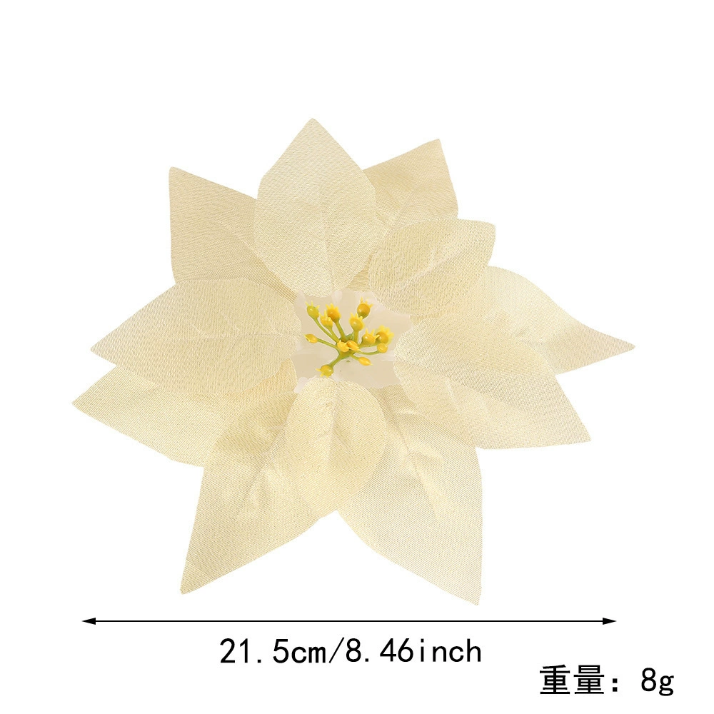 Christmas Tree Decoration Poinsettia Cloth Flower for Holiday - Model: 1056527764036 - 图片 5