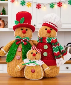 Alternative view of Gingerbread Man Ornaments for Christmas Party Table Decor - Model: 957720525782