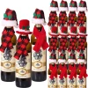 Christmas Wine Bottle Cover with Scarf & Hat for Hotel Table Decoration - Model: 598497067059
