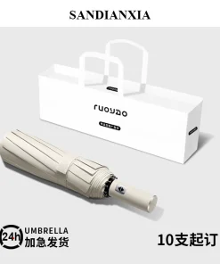 Automatic Folding Umbrella for Rain and Sun Protection with 24 Ribs - Model: 708656477070