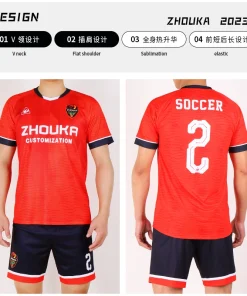 Alternative view of Custom Football Uniform for Team Training Match Adult Unisex - Model: 668029008412