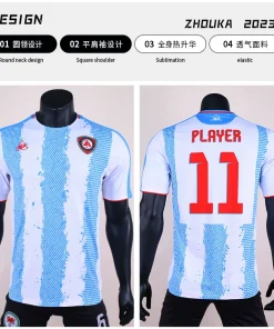 Alternative view of Custom Soccer Jersey Set for Match Training Team Adult Football Shirt - Model: 748859140222