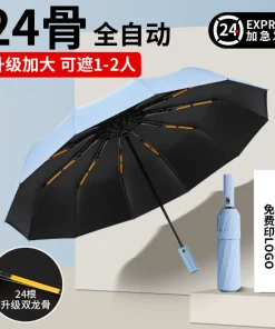 Semi-Automatic Umbrella for Rain and Sun with Custom Logo - Model: 735459368040