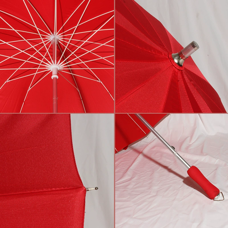 Wedding Red Umbrella for Bride with Heart Shape - Model: 1009488366510 - 图片 3