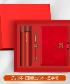 Corporate Event Souvenir Gift Set with Thermos Cup and Neck Massager for Employees - Model: 836582228781