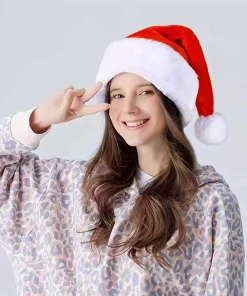 Alternative view of Christmas Party Hat with Plush Fabric for Adults and Kids - Model: 990721937133