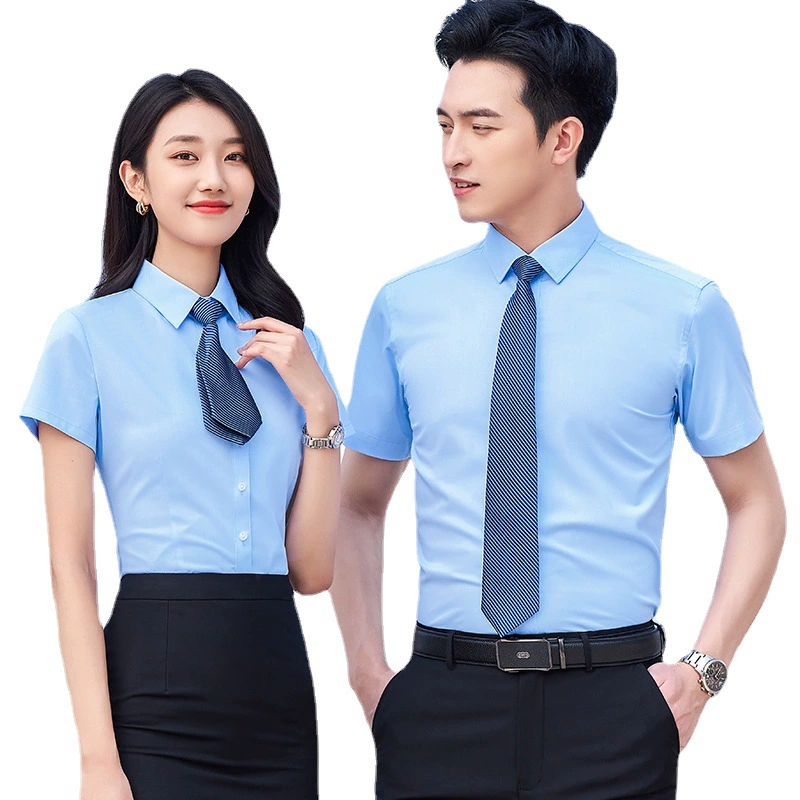 Short Sleeve Shirt for Work Interview Business Casual Summer Breathable - Model: 1040584213509 - 图片 5