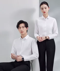 Alternative view of Wrinkle-Resistant White Dress Shirt for Business Commute - Model: 1061694423000